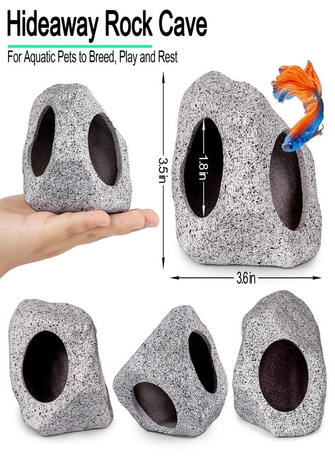 MyLifeUNIT Fish Tank Decor, Silk Aquarium Plants and Hideaway Rock Cave Decor for Betta Fish Tank Accessories, Goldfish, Turtle Tank Decorations - Image 4